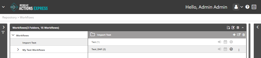 Imported Workflows