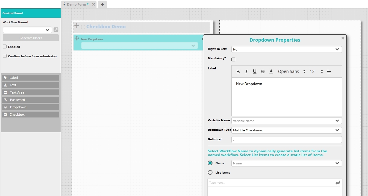 Checkboxes