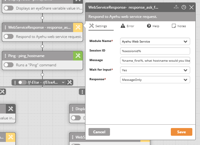 WebService Response Example