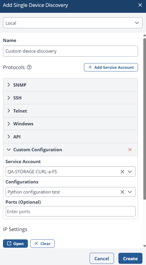 Device Discovery Screen
